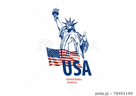 Vector icon of the Statue of Liberty of the United States Vector icon of the Statue of Liberty of the United States 78463199