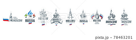 A set of vector icons of Russia, drawn by hand on a white background A set of vector icons of Russia, drawn by hand on a white background 78463201
