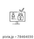 Cyber security website vector icon isolated on white. 78464030