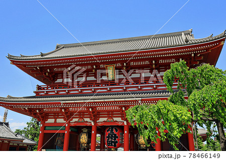 東京 浅草の都市風景 浅草寺 宝蔵門 東京 浅草の都市風景 浅草寺 宝蔵門 78466149