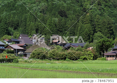 春の京都　美山　かやぶきの里　【京都府】　 78467951