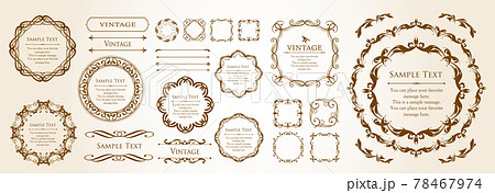 エレガントなフレームデザインセット 78467974