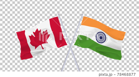 Indian and Canadian flags 78468877