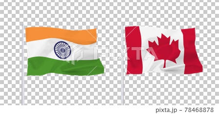 インドとカナダの国旗 78468878