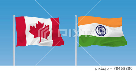 インドとカナダの国旗 78468880
