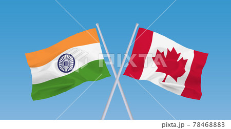 インドとカナダの国旗 78468883