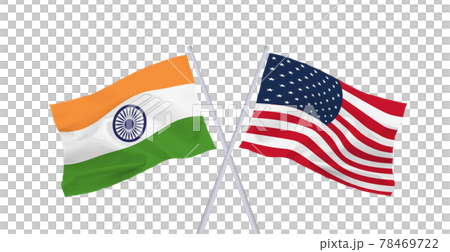 Indian and American flags Indian and American flags 78469722