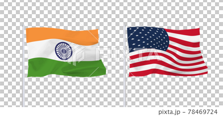 インドとアメリカの国旗 78469724