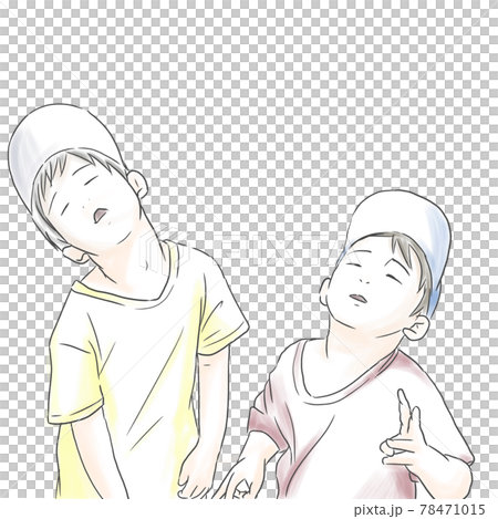 暑さにうだる子どものイラスト 78471015