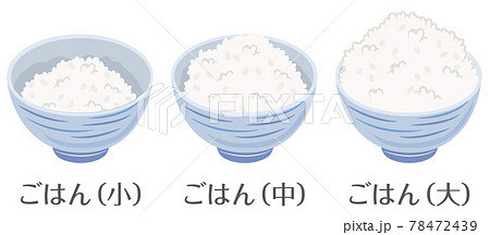ごはん★ご飯の量の比較 78472439
