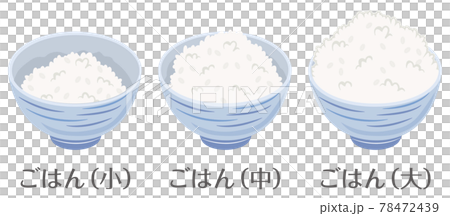 ごはん★ご飯の量の比較 78472439