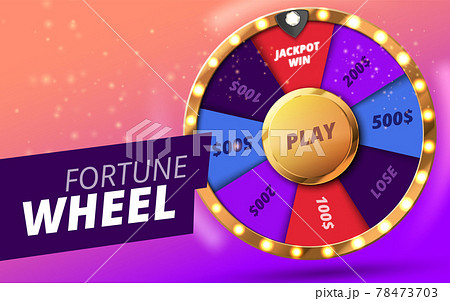 Colorful wheel of fortune infographic 78473703