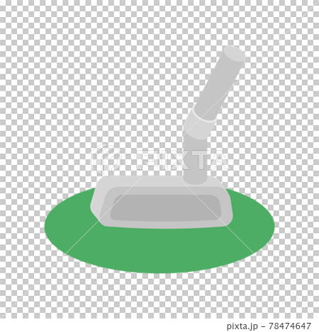 ゴルフのアイコン。芝生の上のゴルフクラブのパターのイラスト。 78474647