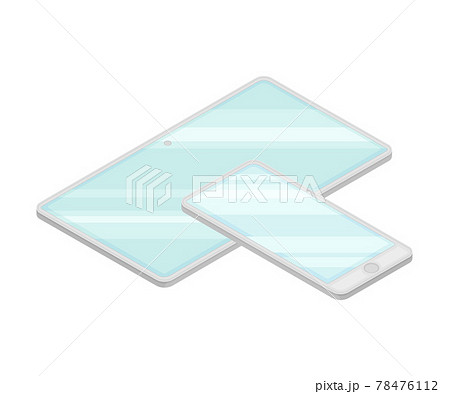 Smartphone and Tablet PC as Wireless Network Communication Technology Isometric Vector Illustration 78476112