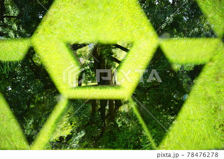 公園の広場を万華鏡で見る 78476278