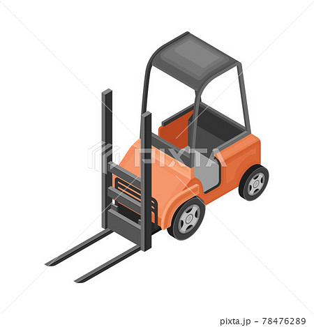 Forklift Or Lift Truck As Powered Industrial のイラスト素材