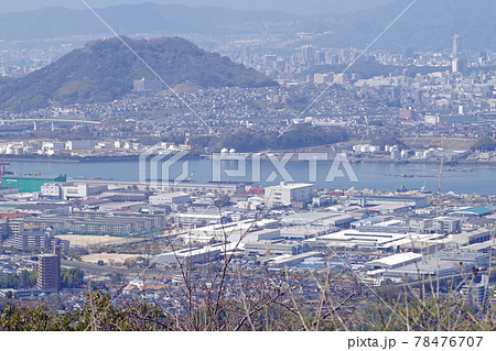 愛宕神社から眺めた春の広島の景色 78476707