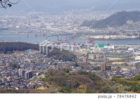 愛宕神社から眺めた春の広島の景色 78476842