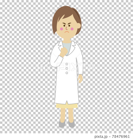 ガッツポーズをする医者のイラストイメージ 78476961