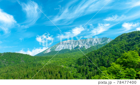鍵掛峠からの新緑・初夏の奥大山 鍵掛峠からの新緑・初夏の奥大山 78477400