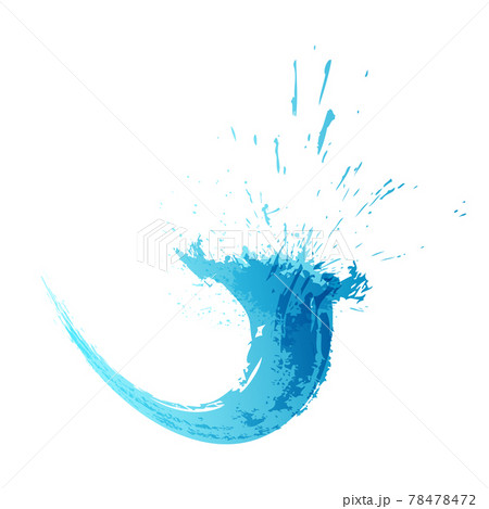 Blue water wave logo. Abstract colorful ink splash. Eco fluid stream template. Jpeg aqua grunge design illustaration 78478472