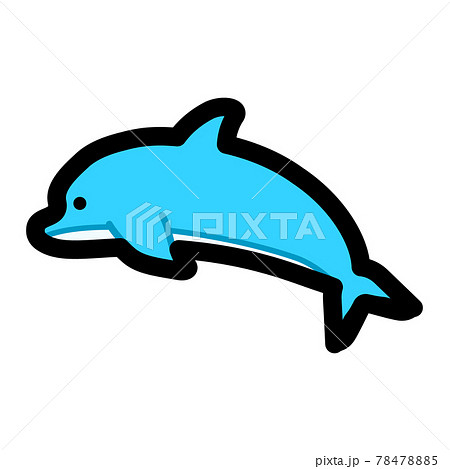 Simple And Cute Dolphin Illustration Stock Illustration