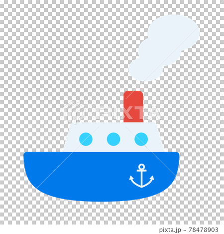 シンプルでかわいい船のイラスト フラットデザインのイラスト素材 シンプルでかわいい船のイラスト フラットデザインのイラスト素材
