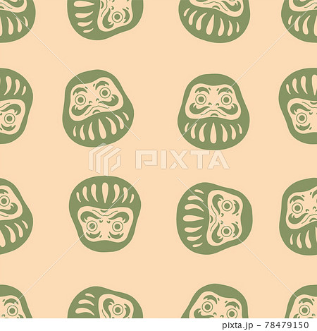 Daruma doll seamless pattern. Hand drawn traditional tile seamless pattern symbol of luck in japan - Daruma Doll. Vector asian doodle style daruma background for paper, fabric, textile, decoration. Daruma doll seamless pattern. Hand drawn traditional tile seamless pattern symbol of luck in japan - Daruma Doll. Vector asian doodle style daruma background for paper, fabric, textile, decoration. 78479150
