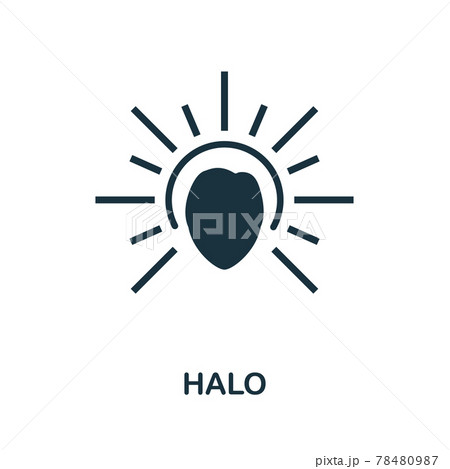Halo icon. Simple element from religion collection. Creative Halo icon for web design, templates, infographics and more 78480987