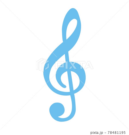 Treble Clef flat icon, music and instrument 78481195