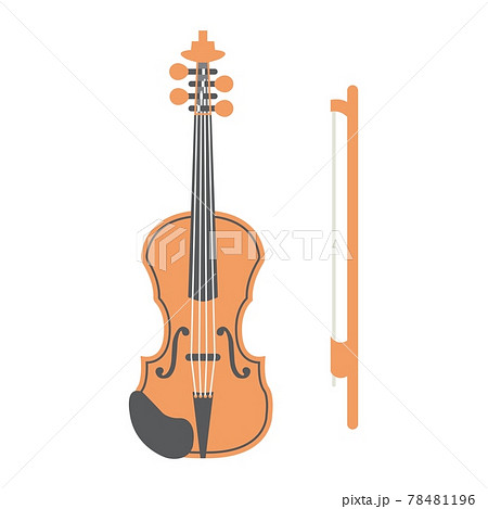 Violin flat icon, music and instrument 78481196