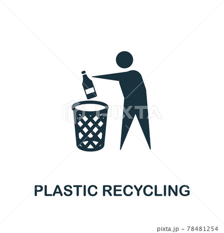 Plastic Recycling icon. Simple illustration from recycling collection. Creative Plastic Recycling icon for web design, templates, infographics and more 78481254