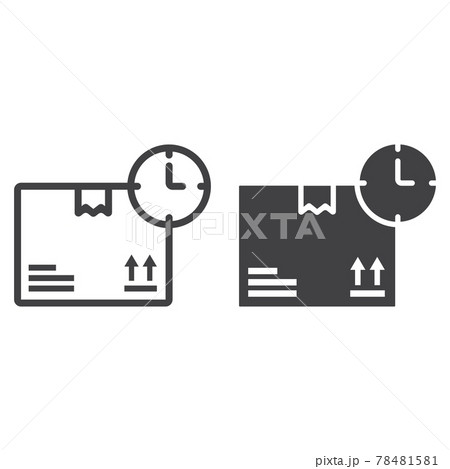 Delivery Time line and glyph icon, logistic 78481581