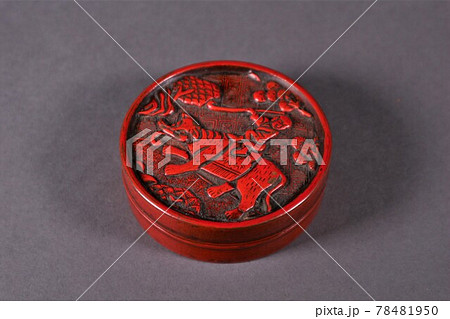 中国美術 堆朱 香合 骨董品 78481950
