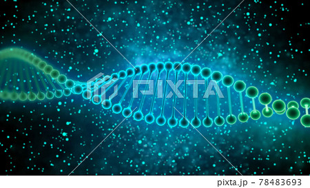 3D animation of abstract DNA glowing light blue animated particles. 3D animation of abstract DNA glowing light blue animated particles. 78483693