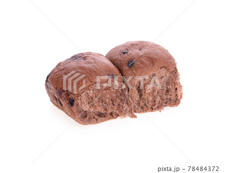 chocolate bread isolated on white background 78484372