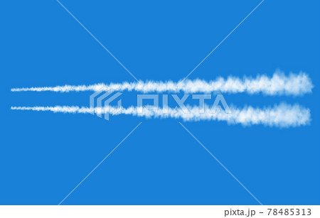 Plane track isolated on blue background. 78485313