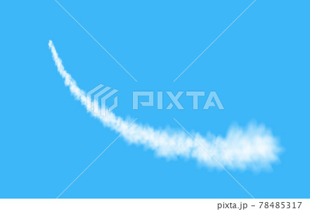 Plane track isolated on blue background. 78485317