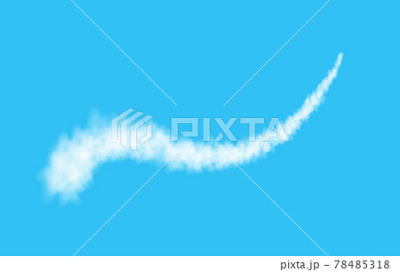 Plane track isolated on blue background. 78485318