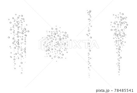 Oxygen air bubbles  flow  in water on white  background. 78485541