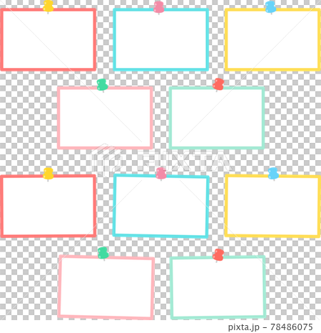 Material set for message cards fastened with thumbtacks Material set for message cards fastened with thumbtacks 78486075