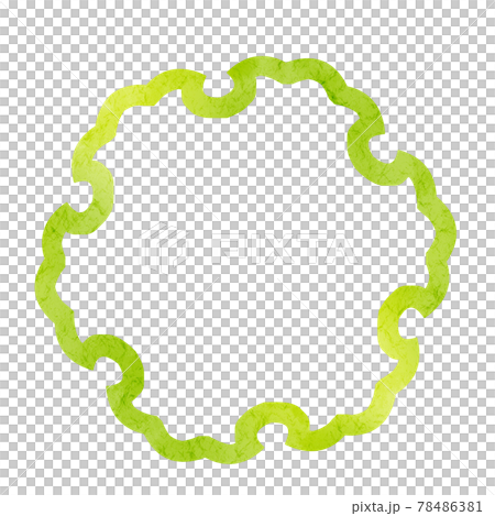 Snow ring photo frame yellowish green 78486381