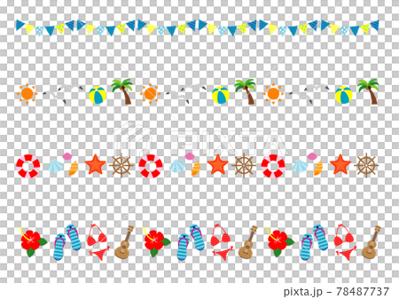 夏のベクターイラストのライン 78487737