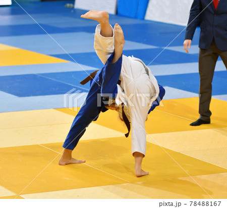 Girls compete in Judo 78488167