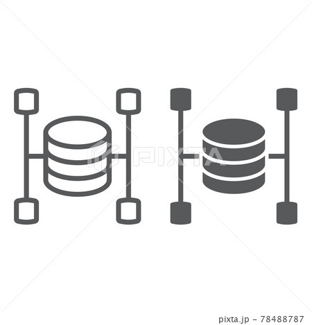 Data warehouse line and glyph icon Data warehouse line and glyph icon 78488787