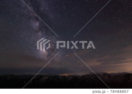 日高山脈と天の川 日高山脈と天の川 78488807