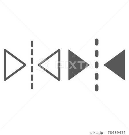 Reflection tool line and glyph icon 78489455