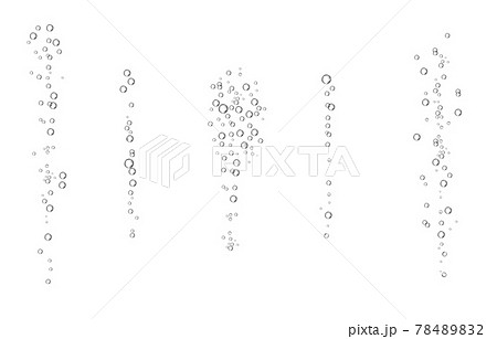 Oxygen air bubbles  flow  in water on white  background. 78489832