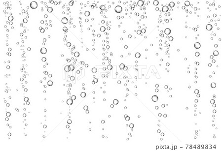 Oxygen air bubbles  flow  in water on white  background. 78489834