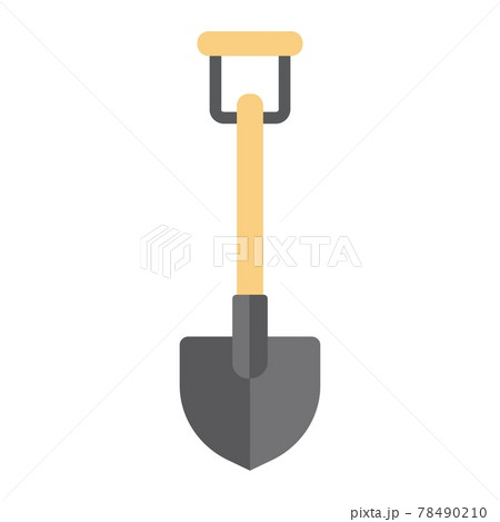 shovel clipart flat